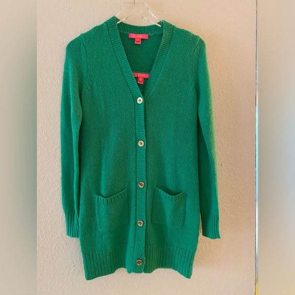 Lilly Pulitzer Leonette Sweater Set Botanical Green Style 011201 XXS Oversized - Picture 10 of 16